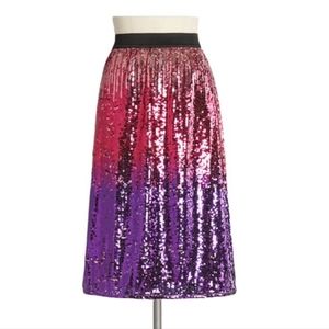 ModCloth "Baby You're a Firework" Sequin Ombre Skirt